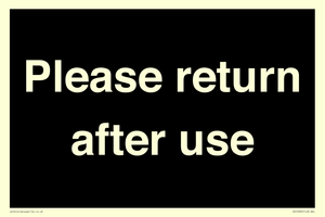 KV12320: Please Return After Use Anti-Slip Floor Signs
