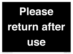 KV12320: Please Return After Use Anti-Slip Floor Signs