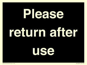 KV12320: Please Return After Use Anti-Slip Floor Signs