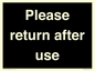 KV12320: Please Return After Use Anti-Slip Floor Signs