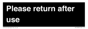 KV12320: Please Return After Use Anti-Slip Floor Signs