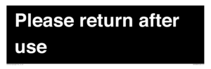 KV12320: Please Return After Use Anti-Slip Floor Signs