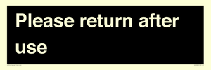 KV12320: Please Return After Use Anti-Slip Floor Signs