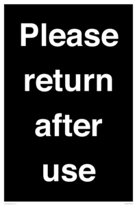 KV12320: Please Return After Use Anti-Slip Floor Signs