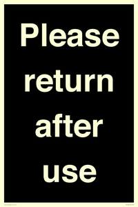 KV12320: Please Return After Use Anti-Slip Floor Signs