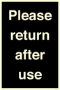 KV12320: Please Return After Use Anti-Slip Floor Signs