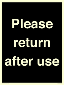 KV12320: Please Return After Use Anti-Slip Floor Signs