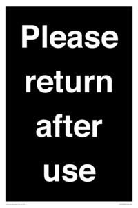 KV12320: Please Return After Use Anti-Slip Floor Signs