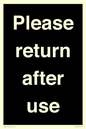KV12320: Please Return After Use Anti-Slip Floor Signs