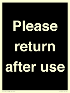 KV12320: Please Return After Use Anti-Slip Floor Signs