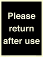 KV12320: Please Return After Use Anti-Slip Floor Signs