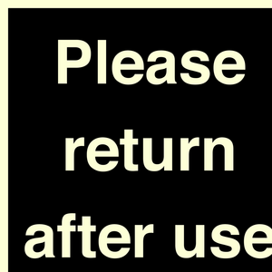 KV12320: Please Return After Use Anti-Slip Floor Signs