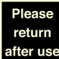 KV12320: Please Return After Use Anti-Slip Floor Signs