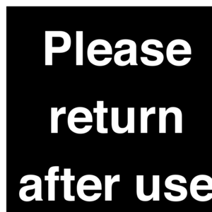 KV12320: Please Return After Use Anti-Slip Floor Signs