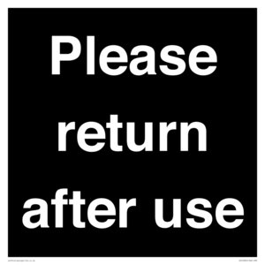 KV12320: Please Return After Use Anti-Slip Floor Signs