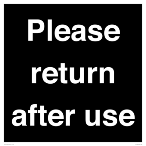 KV12320: Please Return After Use Anti-Slip Floor Signs