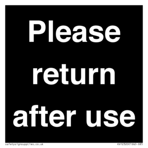 KV12320: Please Return After Use Anti-Slip Floor Signs