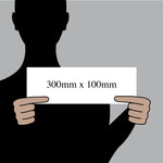 Size: 300x100mm / 1mm PVC / No Holes