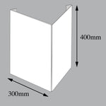 Size: 300x400mm x2 panel (projecting sign) / Folded Correx with Photoluminescent Self-adhesive / No Holes