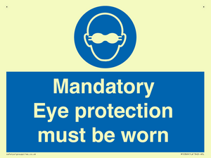 M10369: Mandatory eye protection must be worn