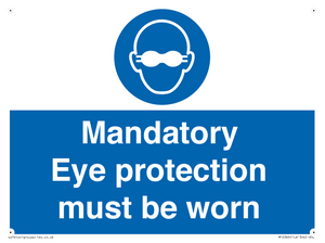 M10369: Mandatory eye protection must be worn