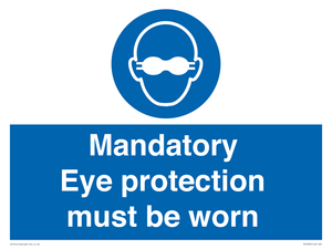 M10369: Mandatory eye protection must be worn