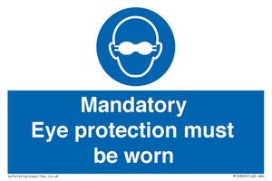 M10369: Mandatory eye protection must be worn
