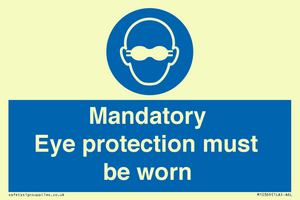 M10369: Mandatory eye protection must be worn