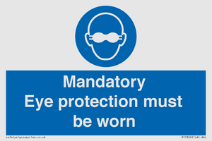M10369: Mandatory eye protection must be worn