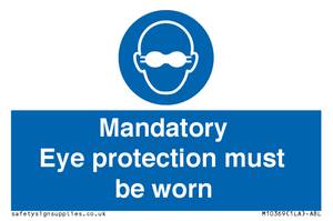 M10369: Mandatory eye protection must be worn