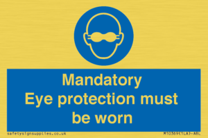 M10369: Mandatory eye protection must be worn