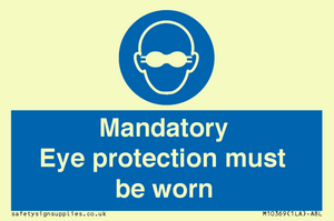 M10369: Mandatory eye protection must be worn