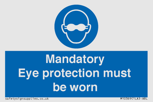 M10369: Mandatory eye protection must be worn