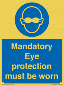 M10369: Mandatory eye protection must be worn