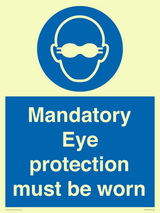 M10369: Mandatory eye protection must be worn