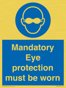 M10369: Mandatory eye protection must be worn