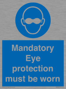 M10369: Mandatory eye protection must be worn