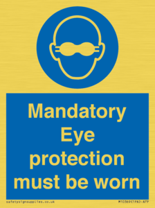 M10369: Mandatory eye protection must be worn