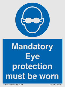 M10369: Mandatory eye protection must be worn