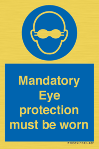 M10369: Mandatory eye protection must be worn