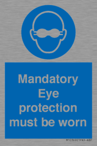 M10369: Mandatory eye protection must be worn