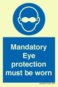 M10369: Mandatory eye protection must be worn