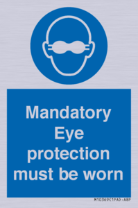 M10369: Mandatory eye protection must be worn