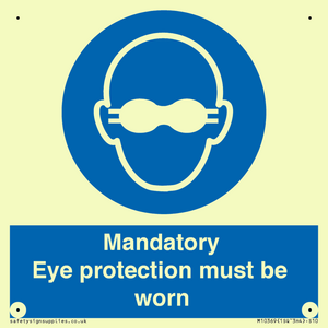 M10369: Mandatory eye protection must be worn