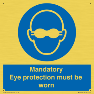 M10369: Mandatory eye protection must be worn