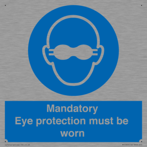 M10369: Mandatory eye protection must be worn