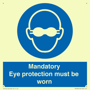 M10369: Mandatory eye protection must be worn