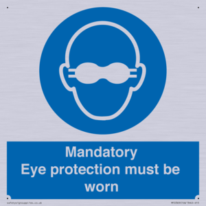 M10369: Mandatory eye protection must be worn