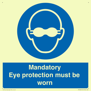 M10369: Mandatory eye protection must be worn
