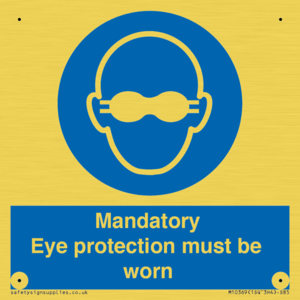 M10369: Mandatory eye protection must be worn